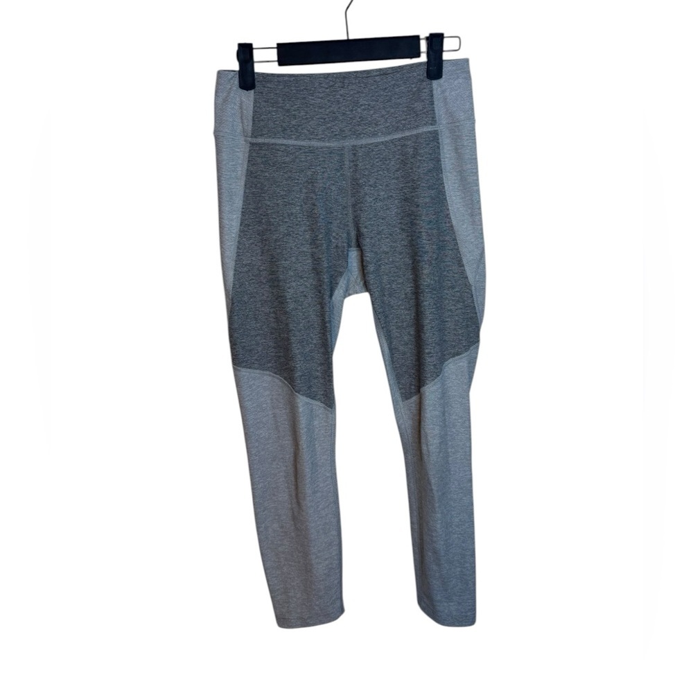 Outdoor Voices Gray Colorblock Cropped Leggings